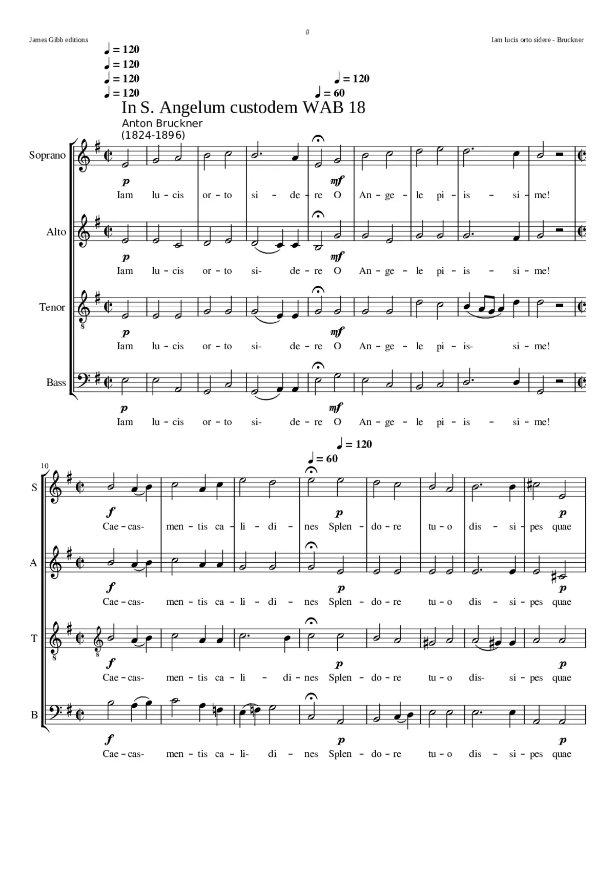 In S. Angelum custodem WAB 18 - Page 1