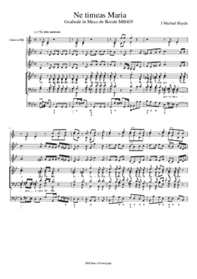 Ne timeas, Maria, MH 409