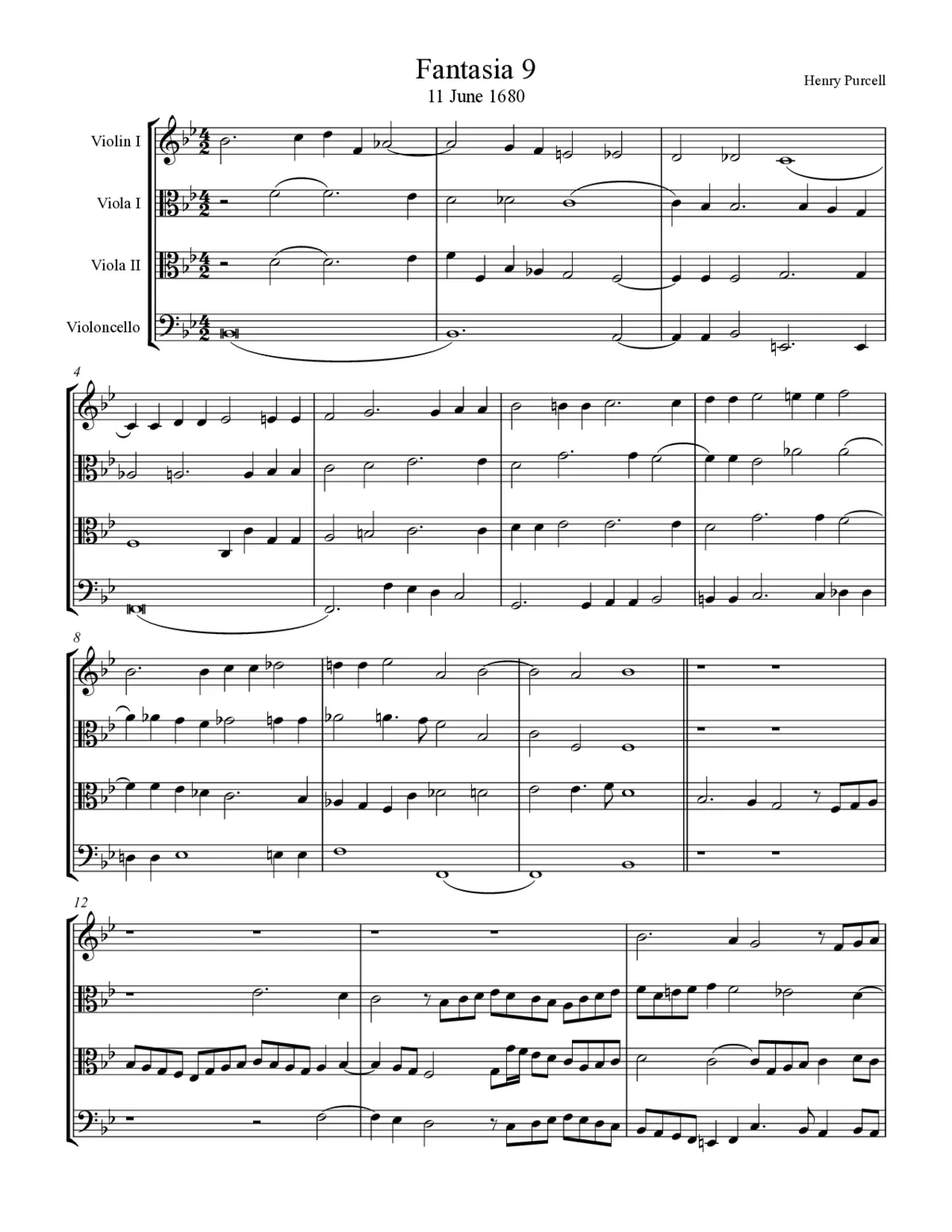 Fantasia in B-flat major - Page 1