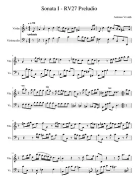 Sonata for Violin and bc op.1 n.1 RV27