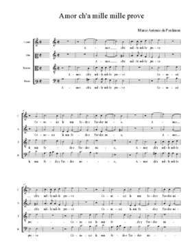Amor ch'a mille mille prove