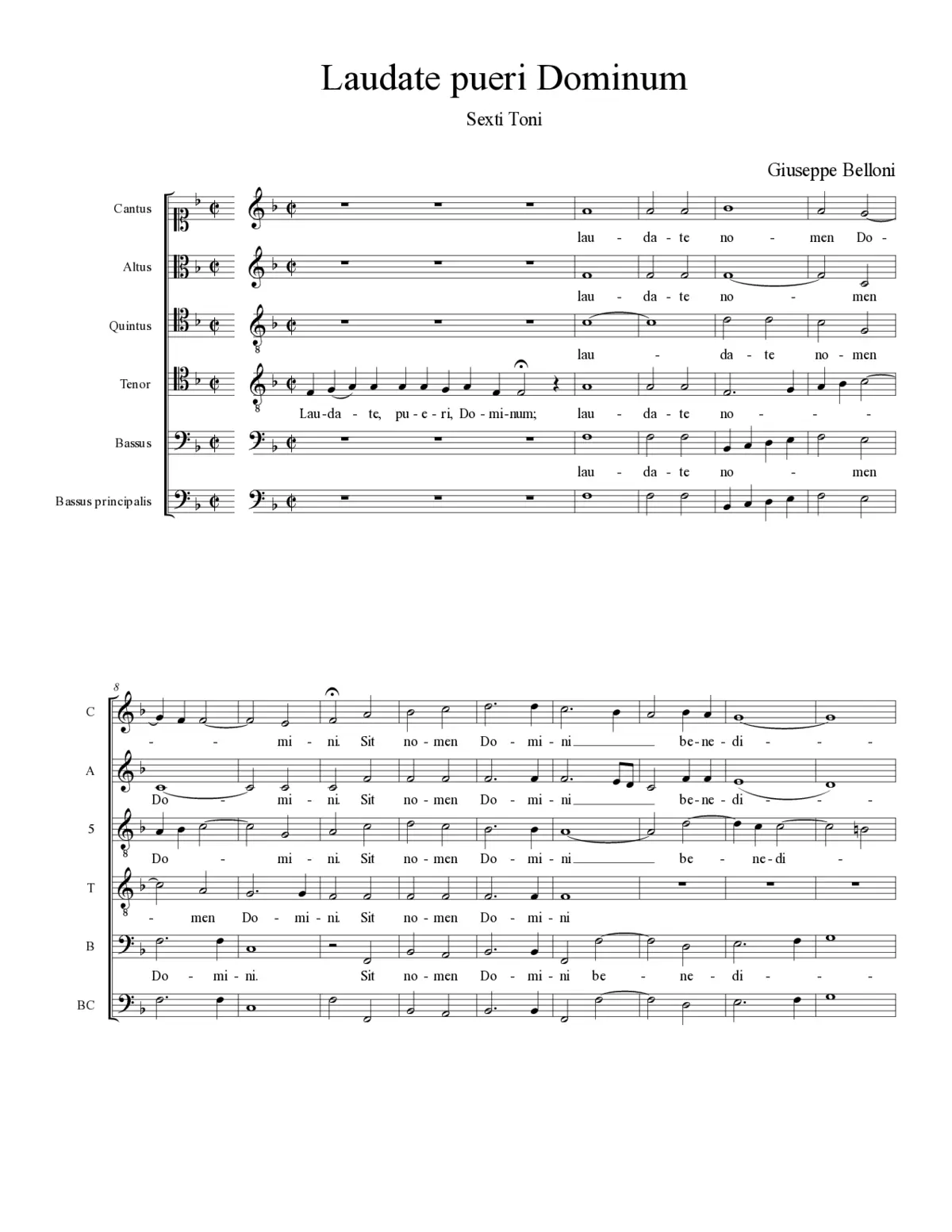 Laudate pueri Dominum - Page 1
