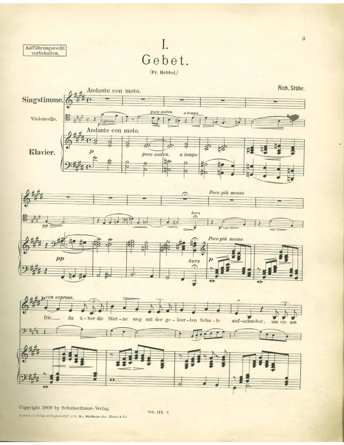 Drei lieder - Page 1
