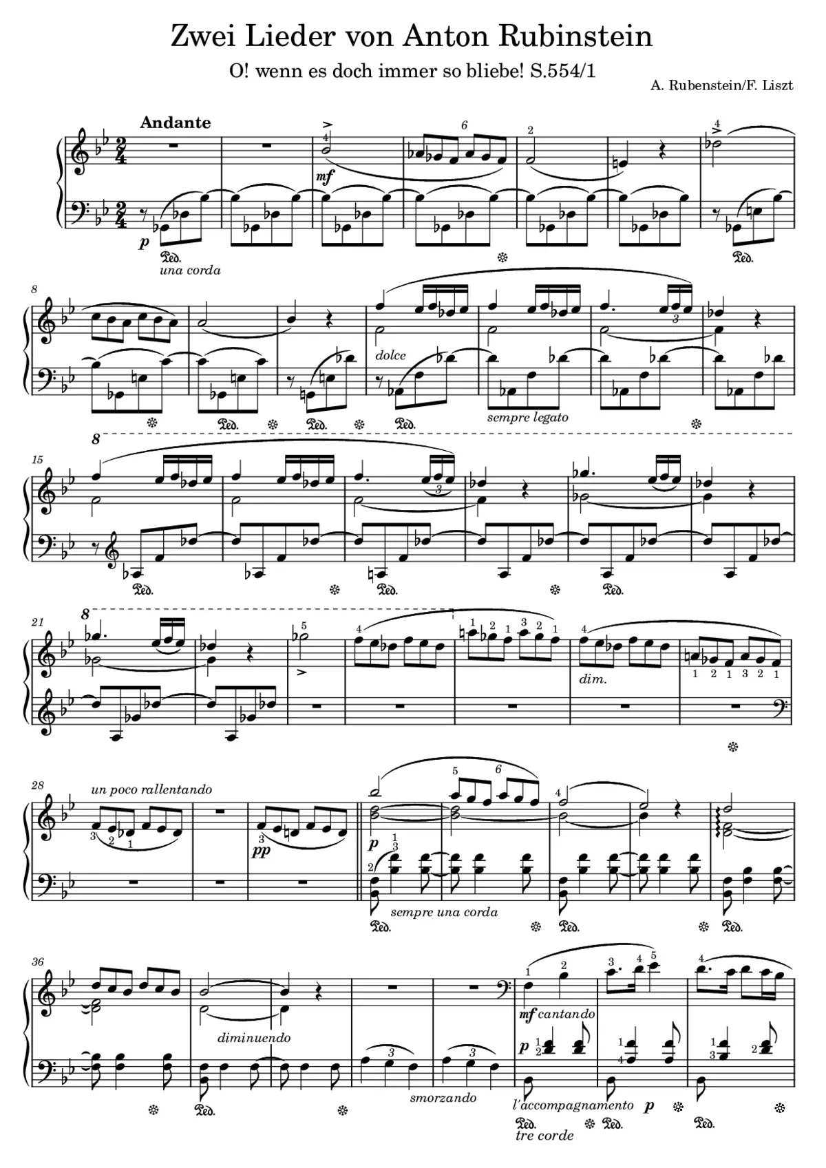 Zwei Lieder Von Anton Rubinstein - Page 1