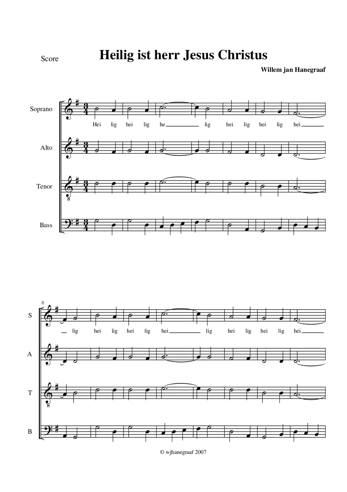 Heilig ist Herr Jesu Christ - Page 1