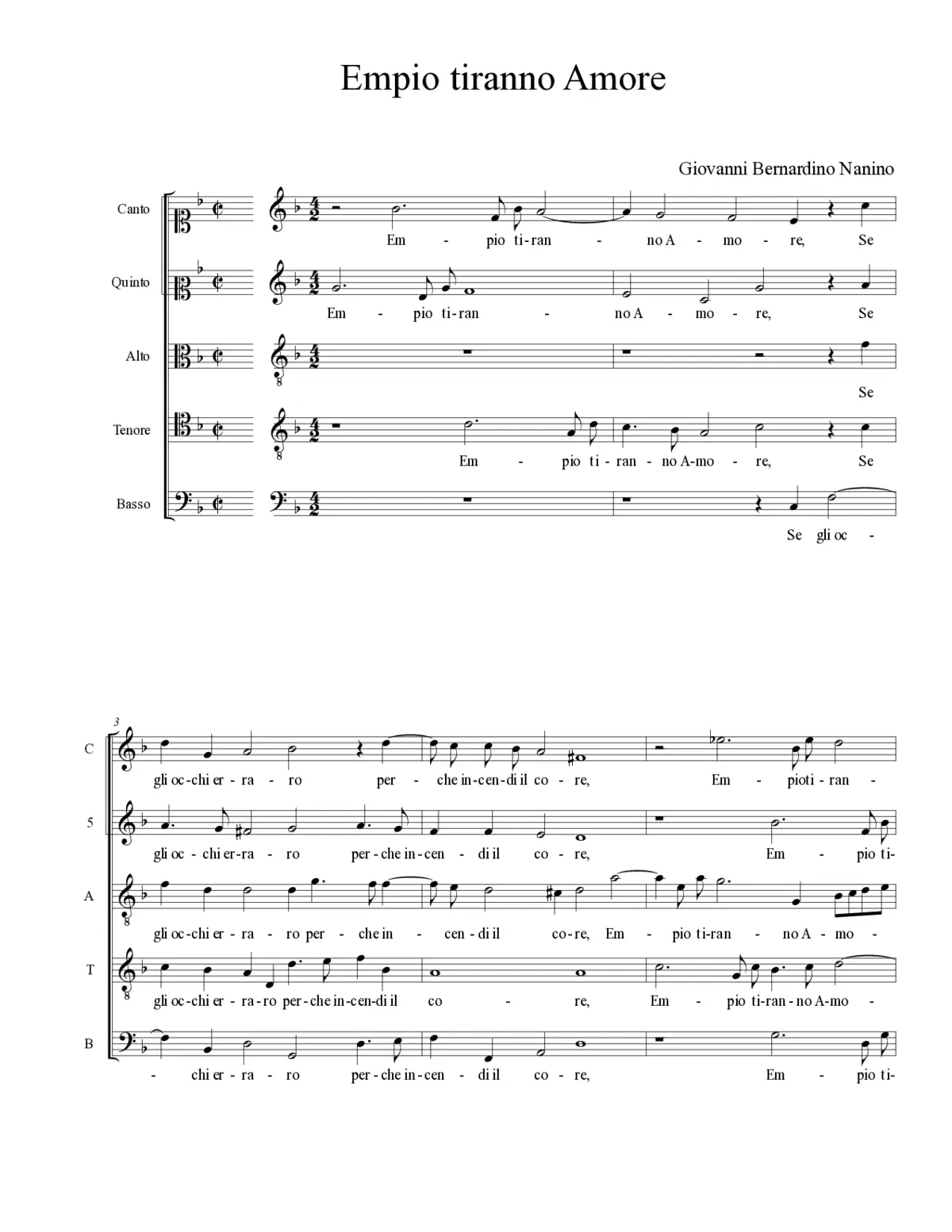 Empio tiranno Amore - Page 1