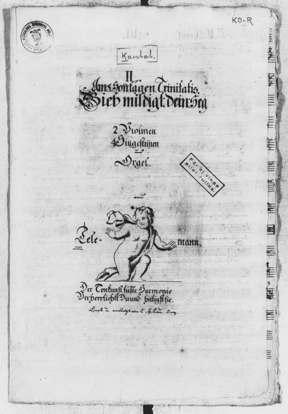 Gieb mildiglich dein' segen, TWV 1:622 - Page 1