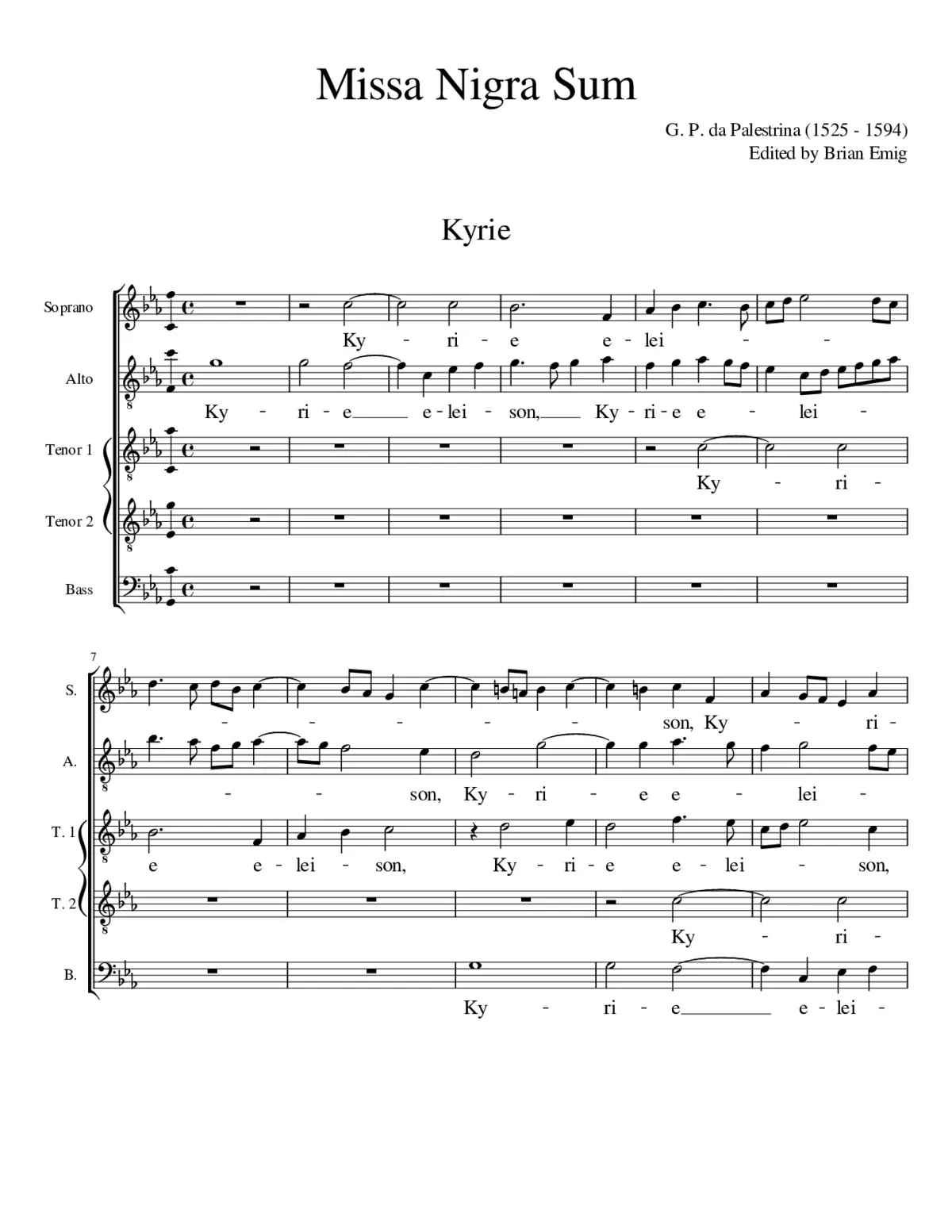 Missa Nigra sum - Page 1