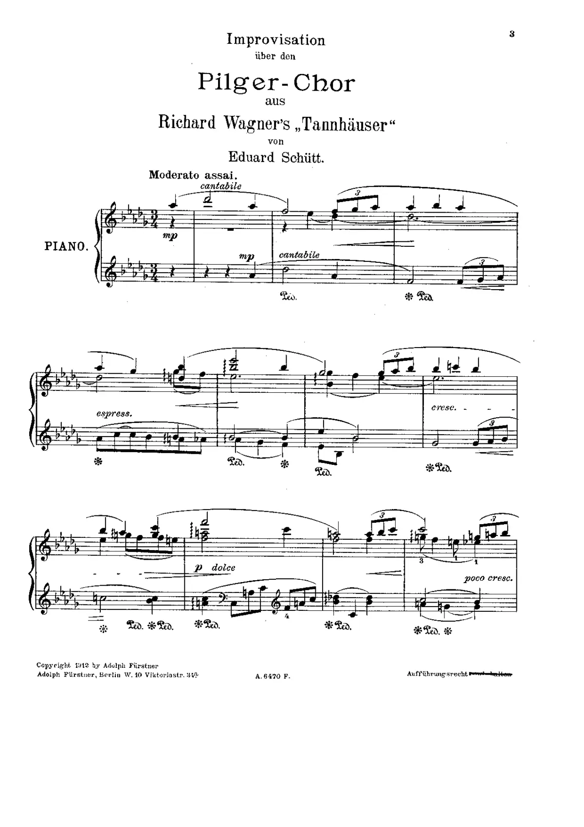 3 Improvisationen über Melodien aus Richard Wagner's Opern - Page 1