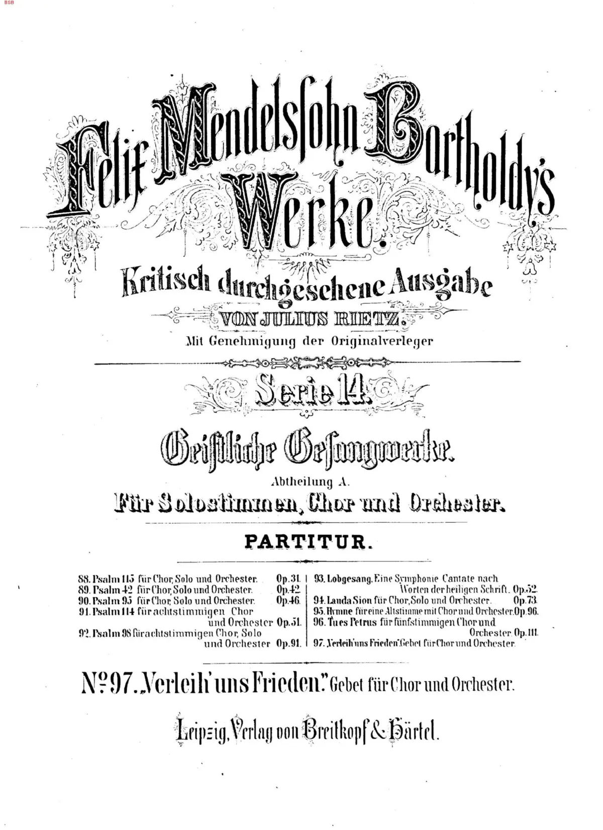 „Verleih uns Frieden“ / „Da nobis pacem, Domine“ - Page 1