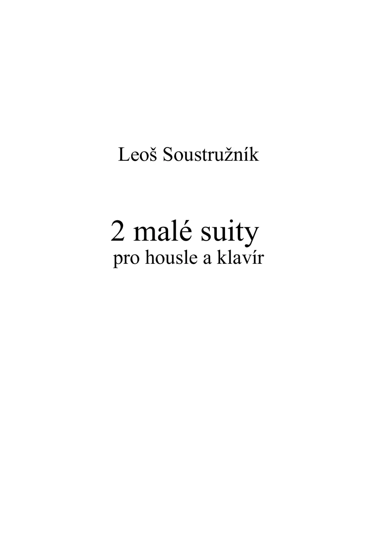 2 malé suity pro housle a klavír - Page 1