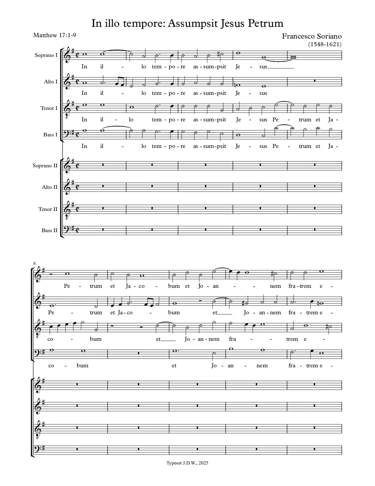 In illo tempore assumpsit Jesus Petrum - Page 1
