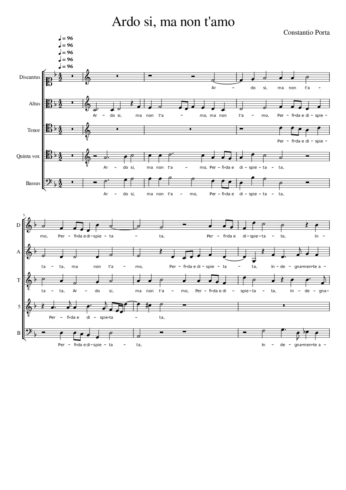 Ardo sì ma non t'amo - Page 1