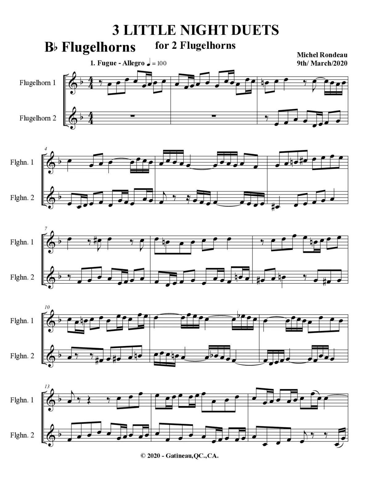3 Little Night Duets - Page 1