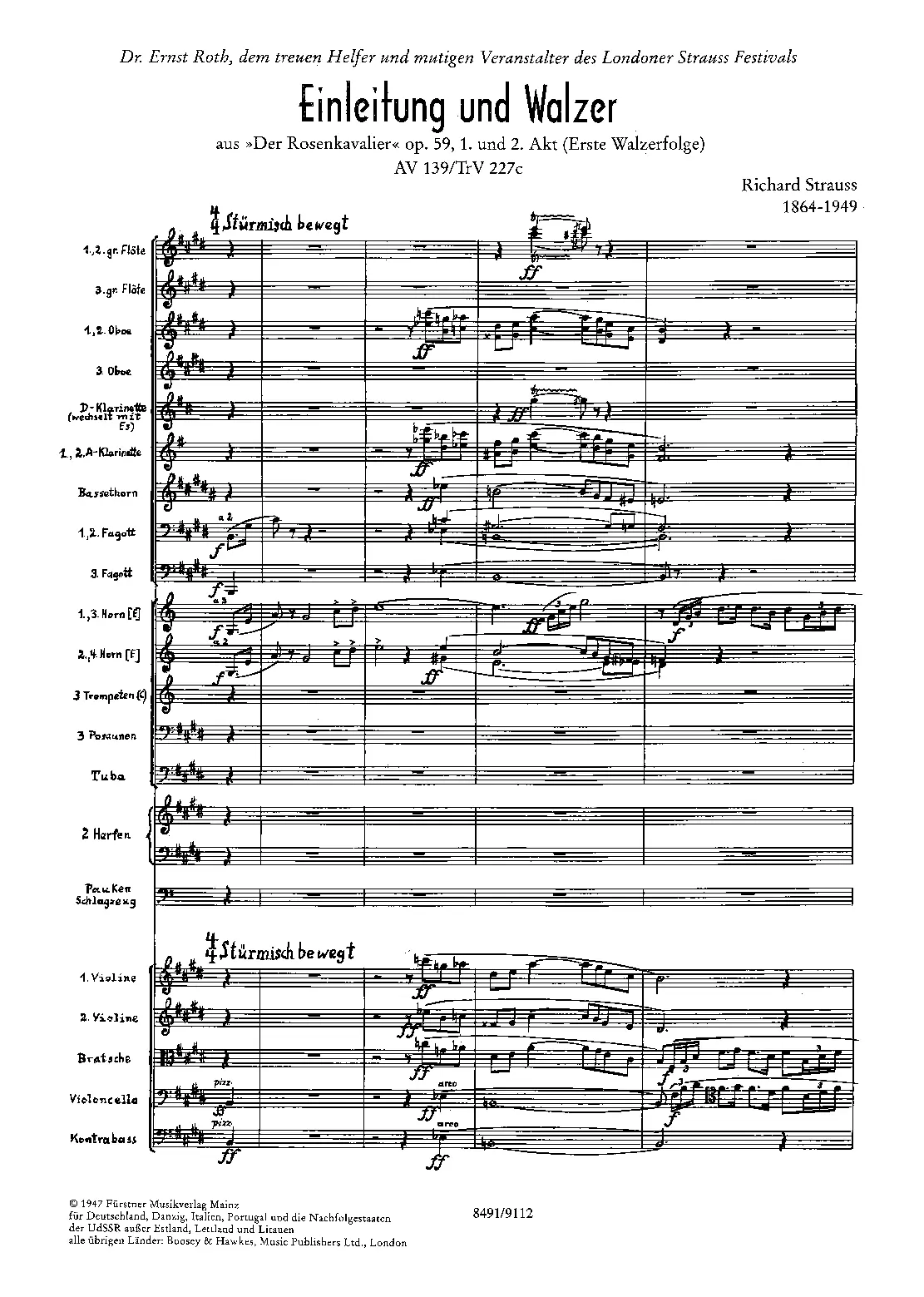 Einleitung und Walzer aus 'Der Rosenkavalier' I. und II. Akt. - Page 1