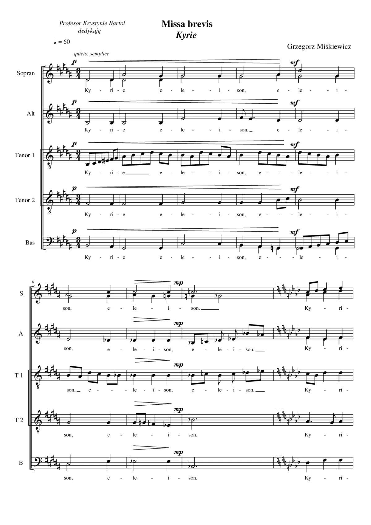 Missa Brevis: Kyrie - Page 1