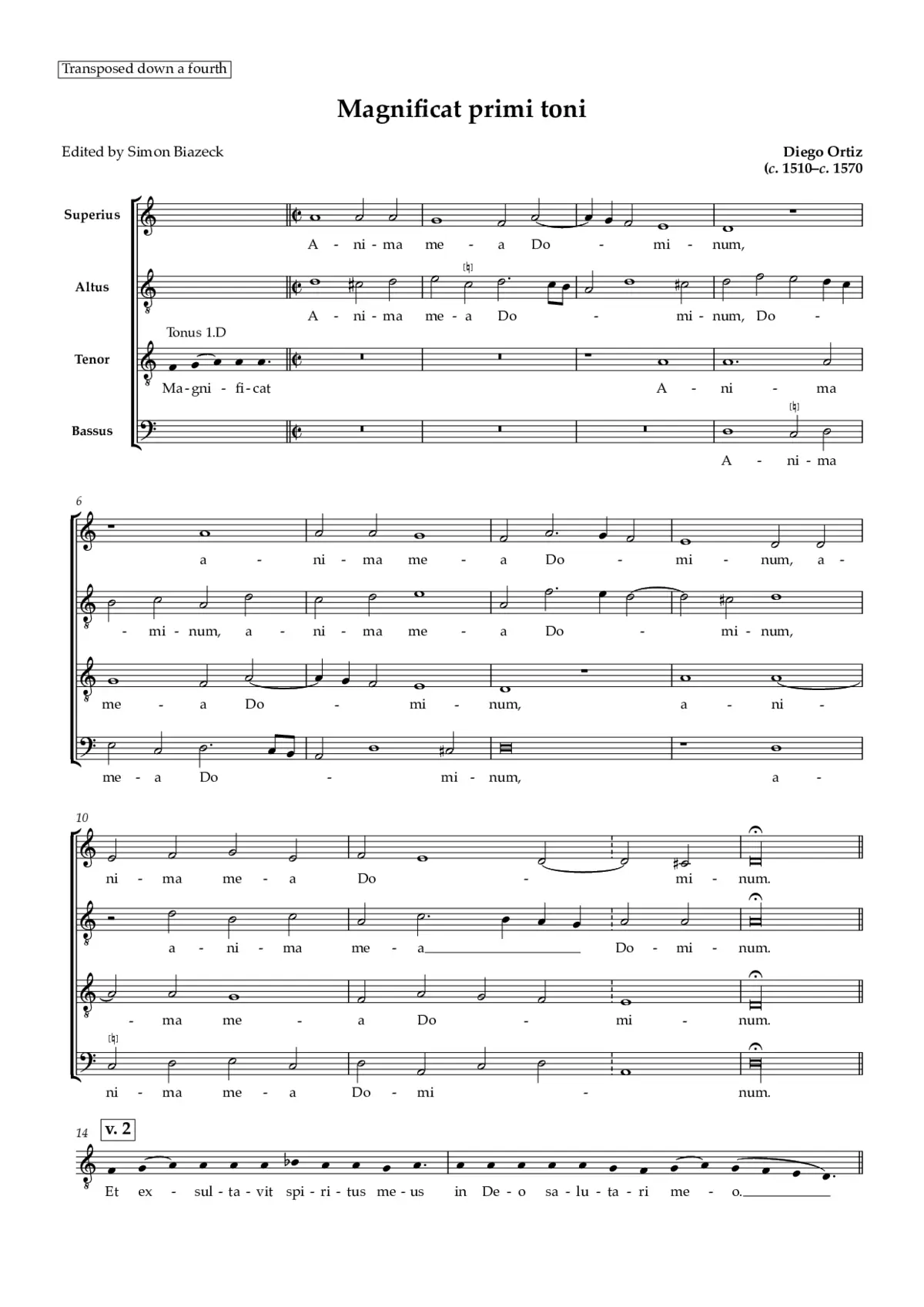 Magnificat primi toni - Page 1