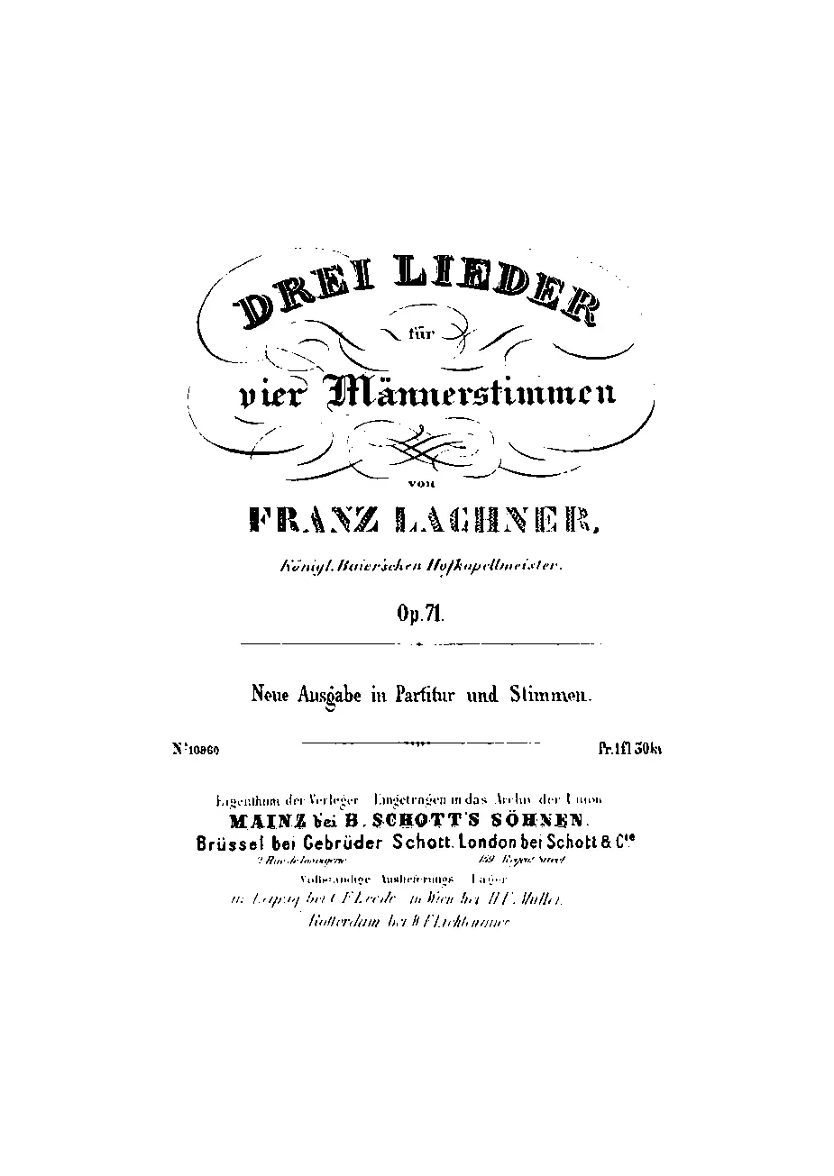 3 Lieder, Op.71 - Page 1