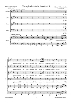 The splendour falls on castle walls, Op. 68:3