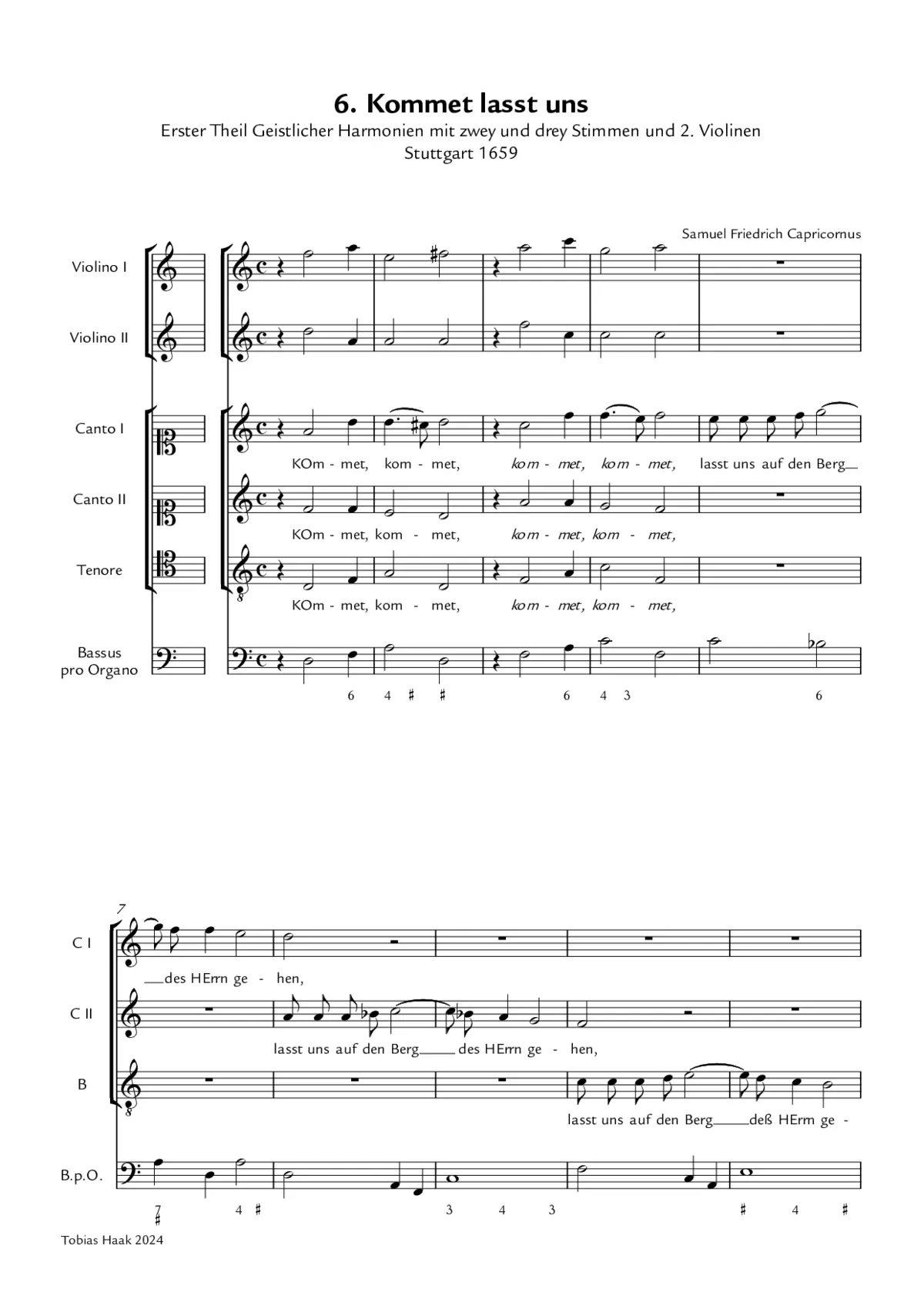 Kommet lasst uns - Page 1