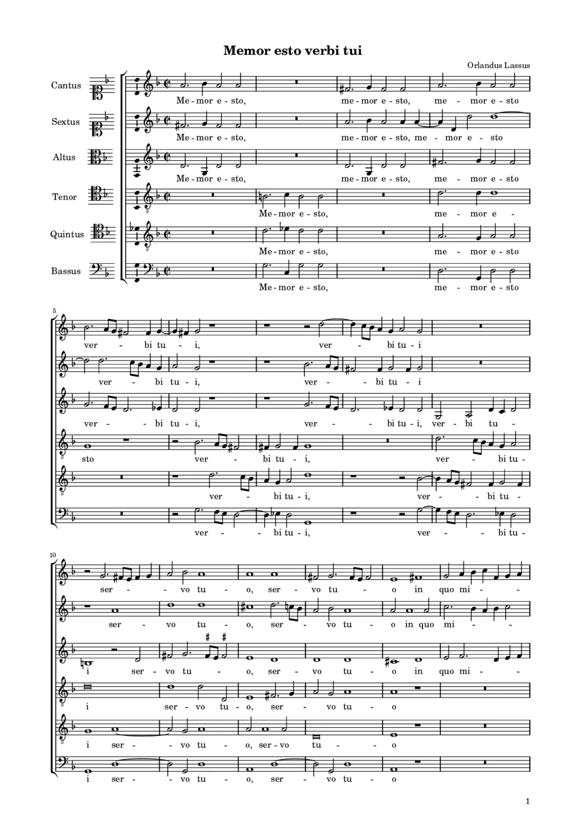 Memor esto verbi tui - Page 1