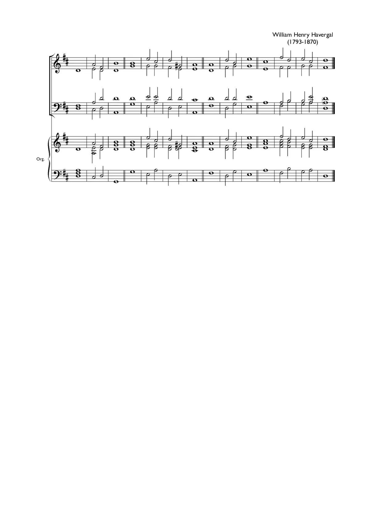 Double chant in D major X - Page 1