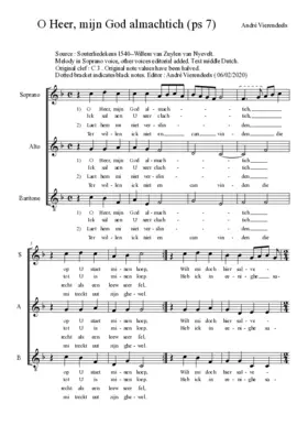 O Heer, mijn God almachtich