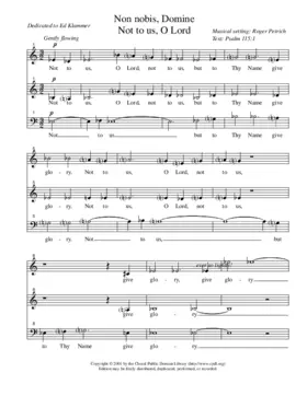 Non nobis, Domine - Not To Us, O Lord