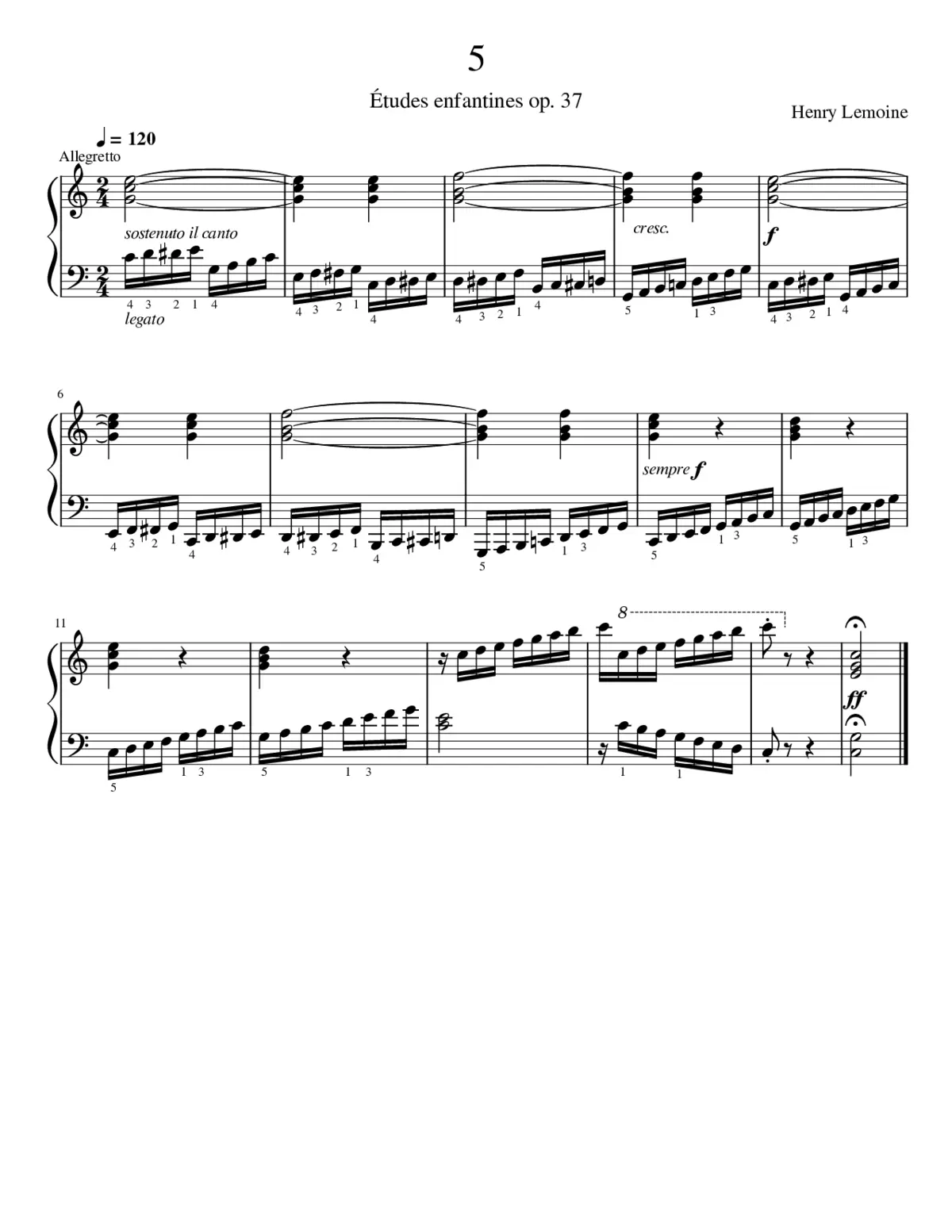 Études enfantines Op.37 - Page 1