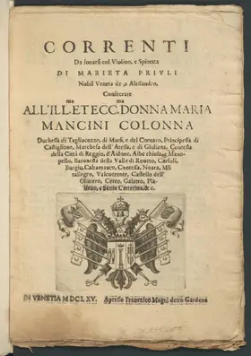 12 Correnti da sonarsi col violino e spinetta
