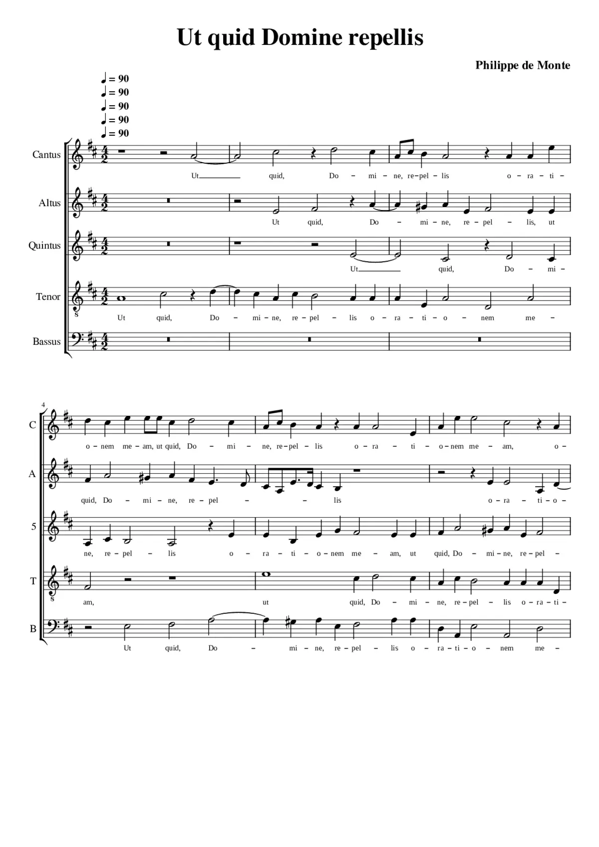 Ut quid Domine repellis - Page 1