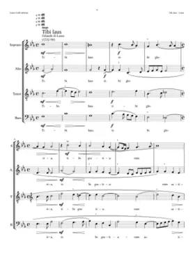 Tibi laus ( a 5-part setting has a secunda parte Da gaudiorum)