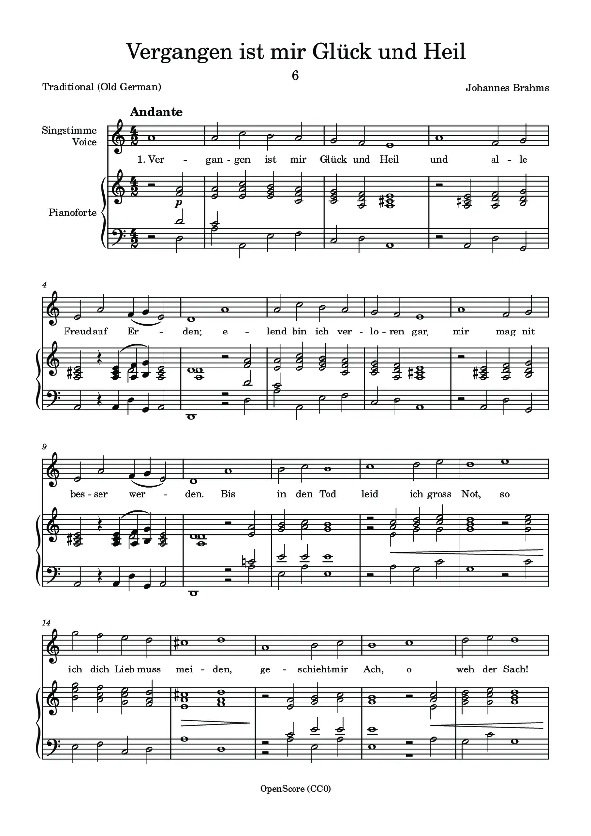 Vergangen ist mir Glück und Heil - Page 1