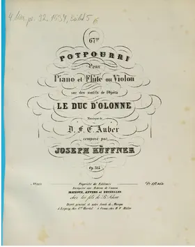 Potpourri for Flute or Violin and Piano No.67