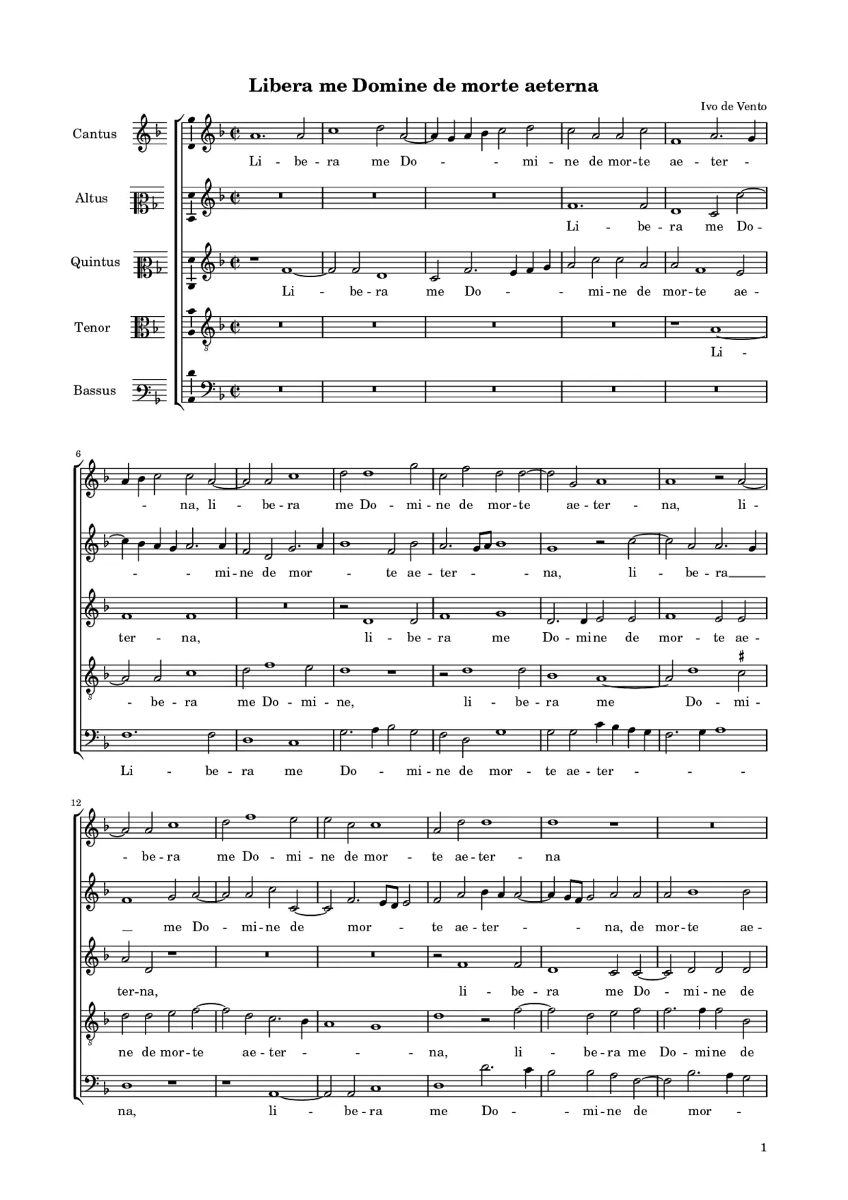 Libera me Domine de morte aeterna - Page 1