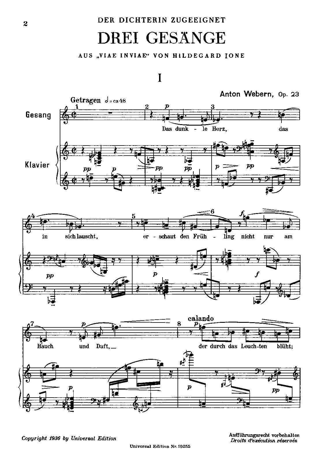 3 Gesänge aus ''Viae inviae'' - Page 1