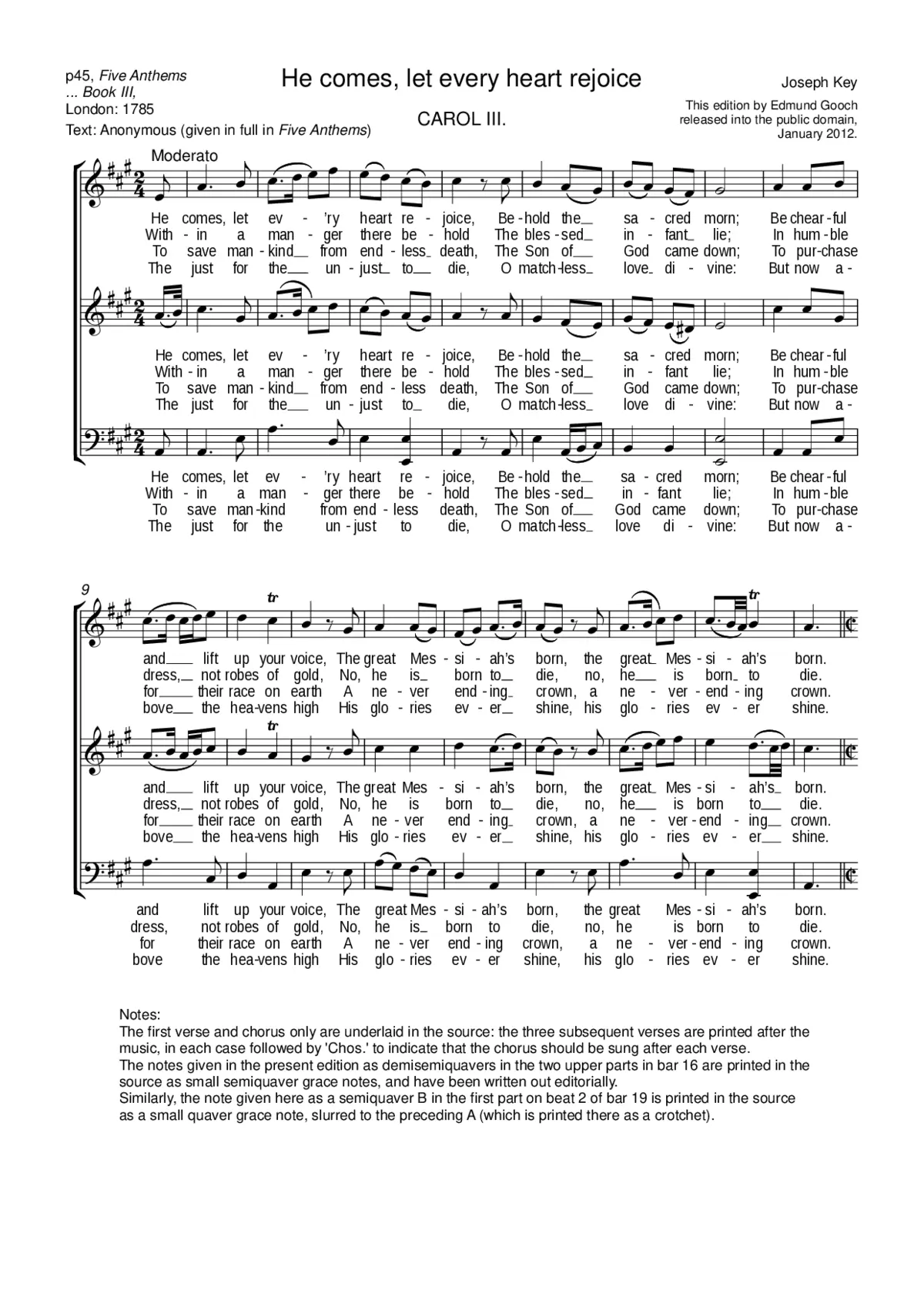 He comes, let every heart rejoice - Page 1