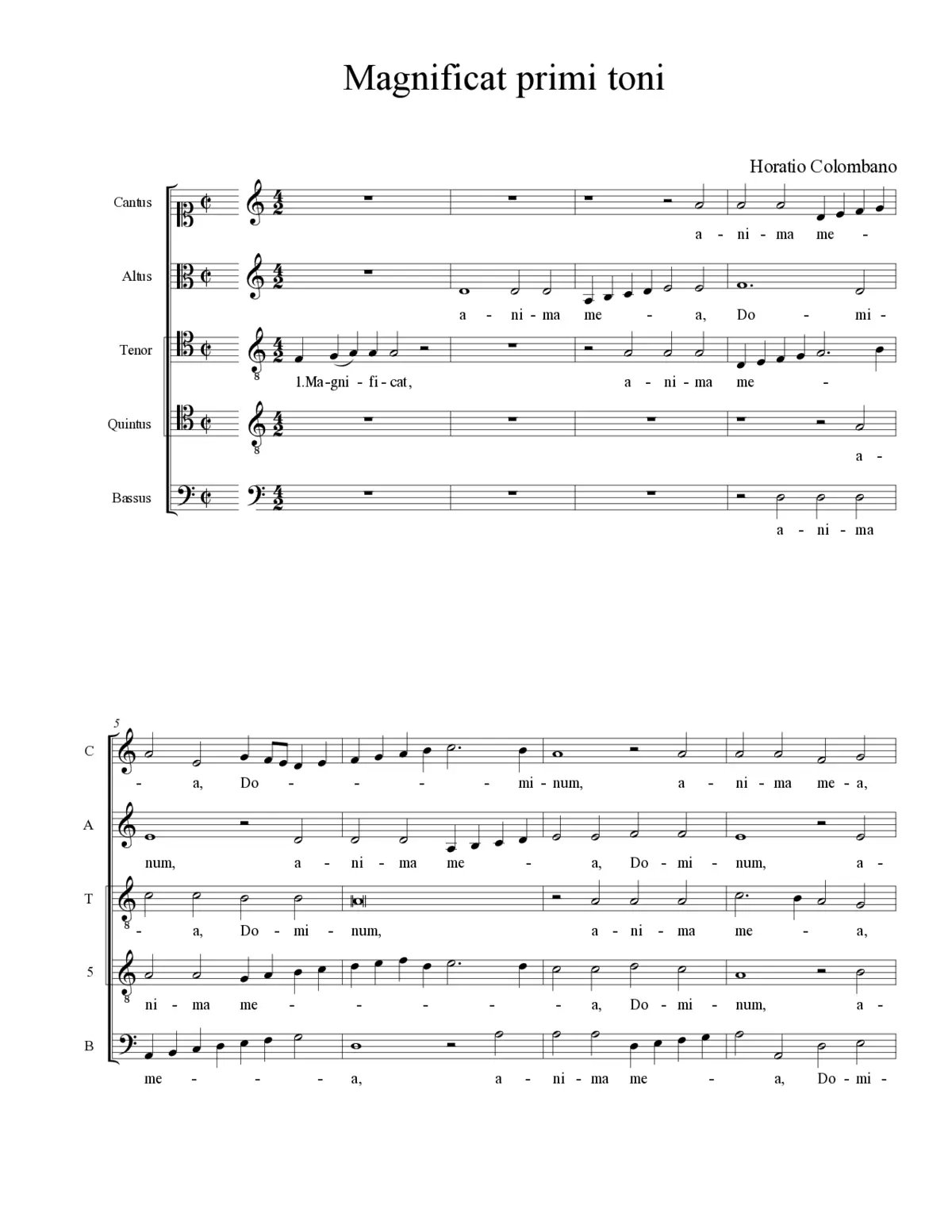 Magnificat primi toni - Page 1