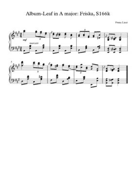 Album-Leaf in A major 'Friska'