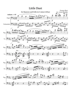 Little Duet for Bassoon & Cello in C menor (1874)