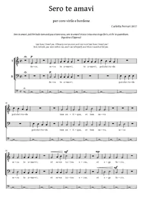 Sero te amavi
