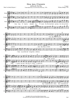 Hear, hear, O heavens