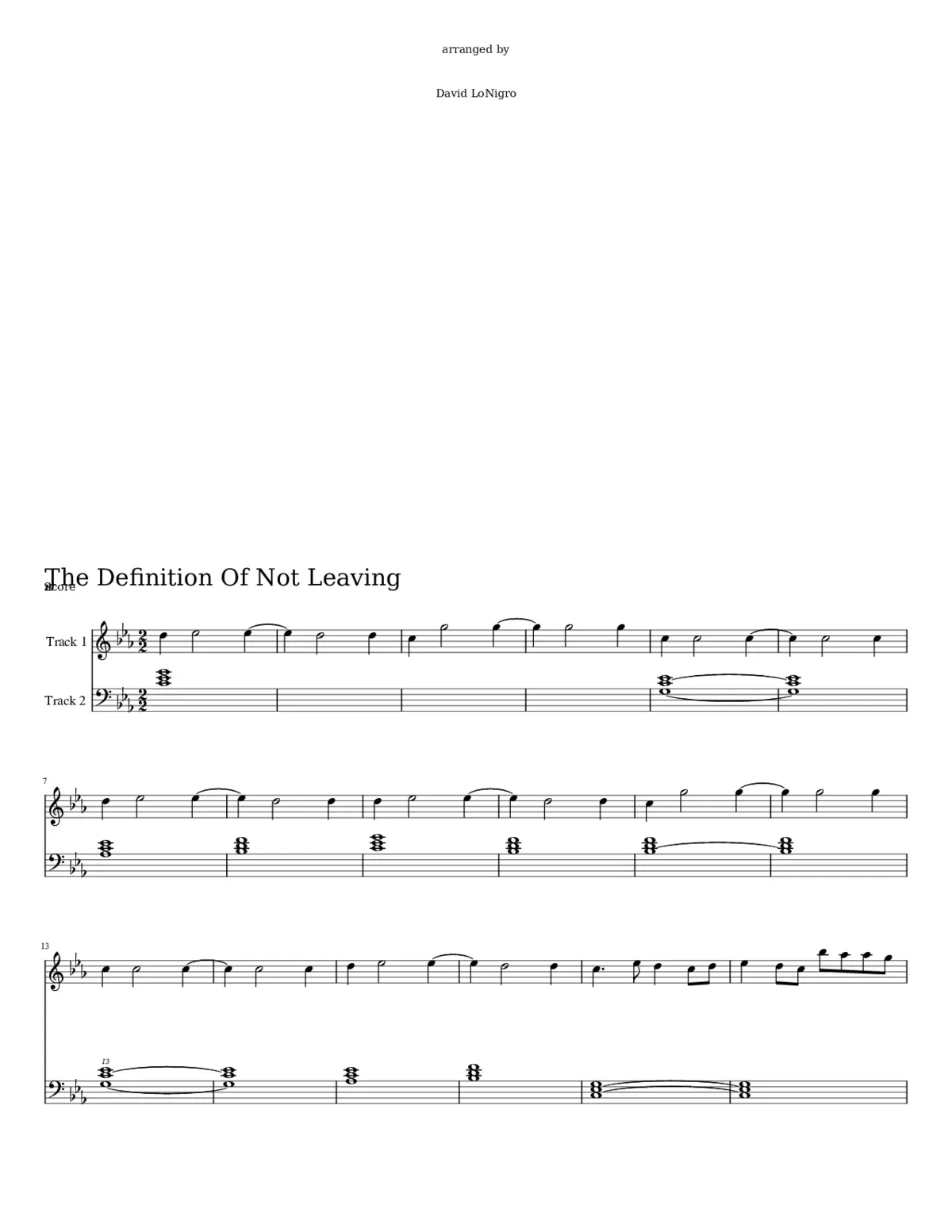 Hands Like Houses - Definition Of Not-Leaving - Page 1