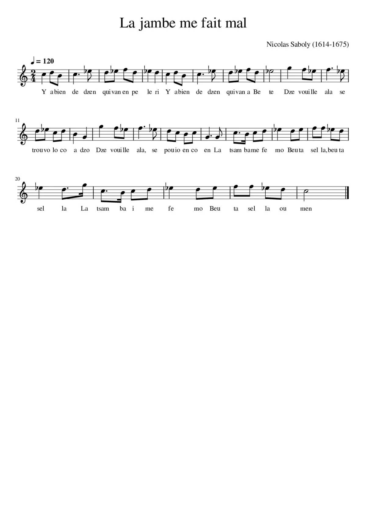 La jambe me fait mal - Page 1