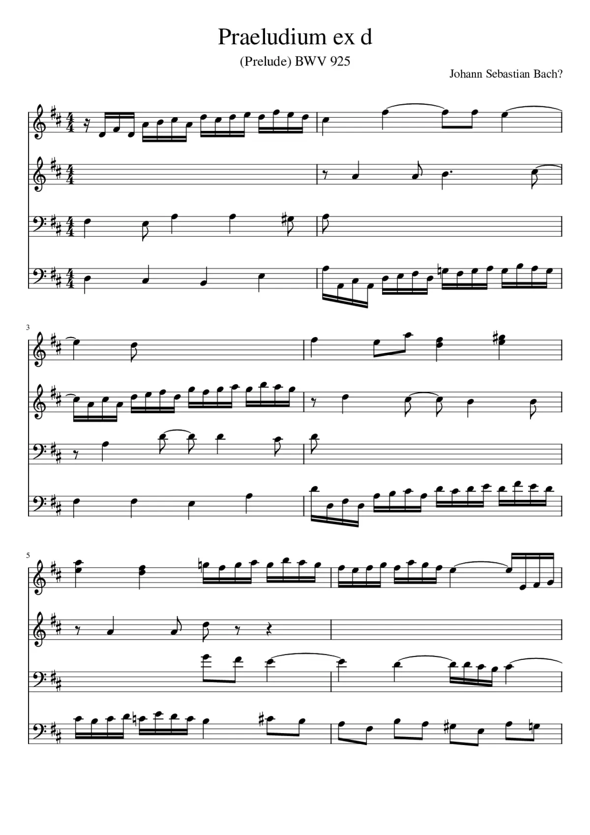 Praeludium ex d - Page 1