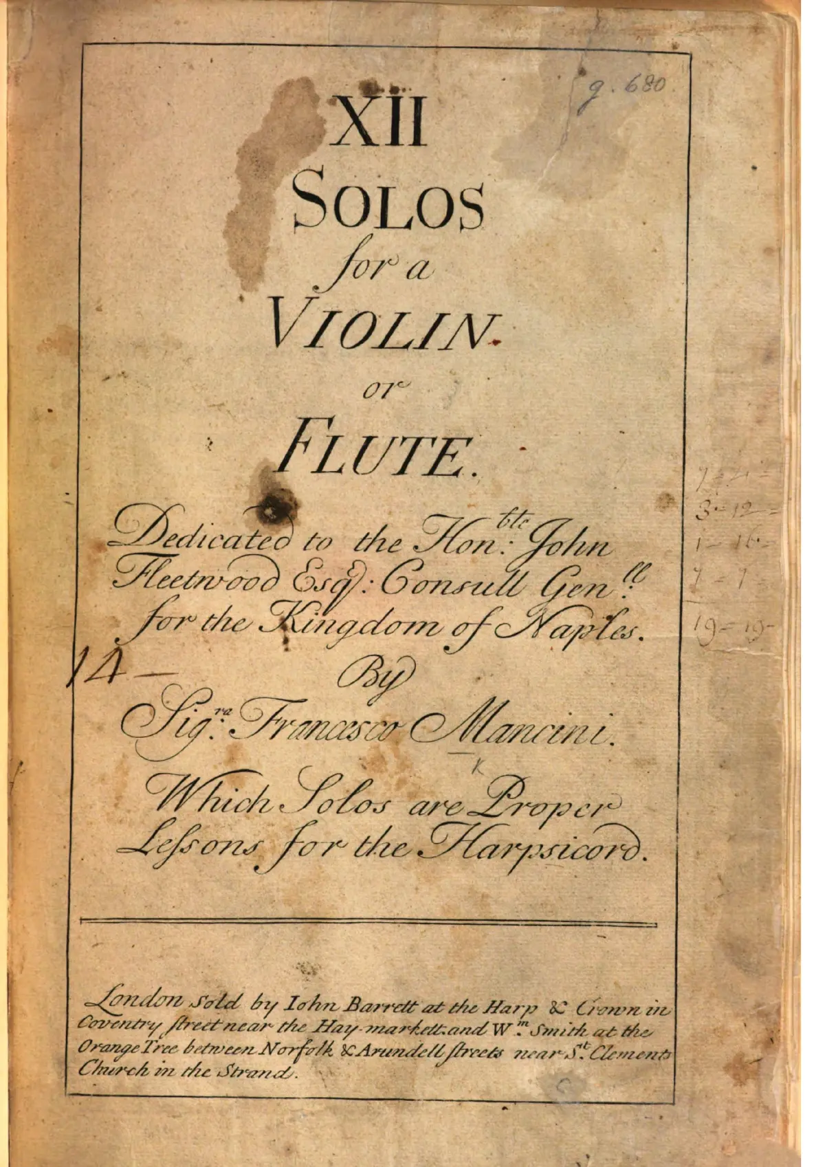 12 Recorder Sonatas - Page 1