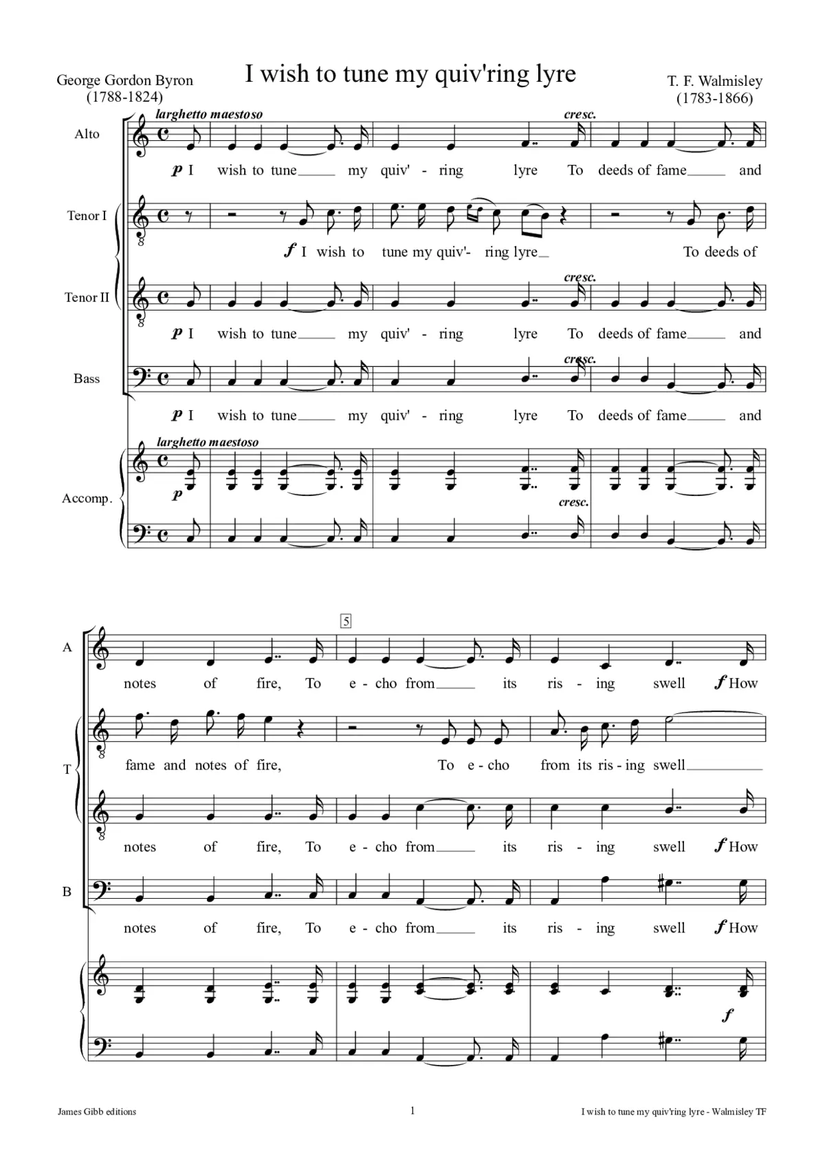 I wish to tune my quiv'ring lyre - Page 1