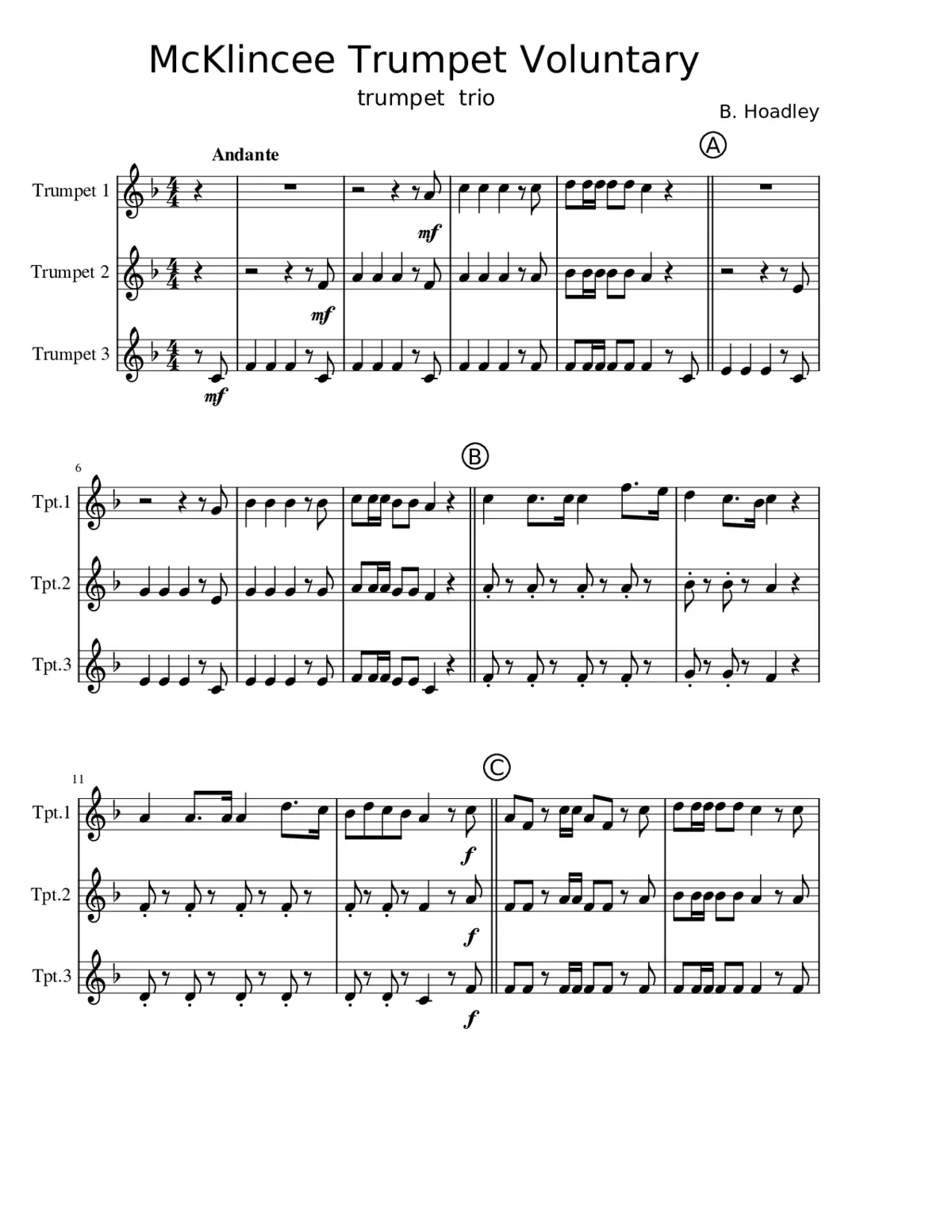 McKlincee Trumpet Voluntary - Page 1