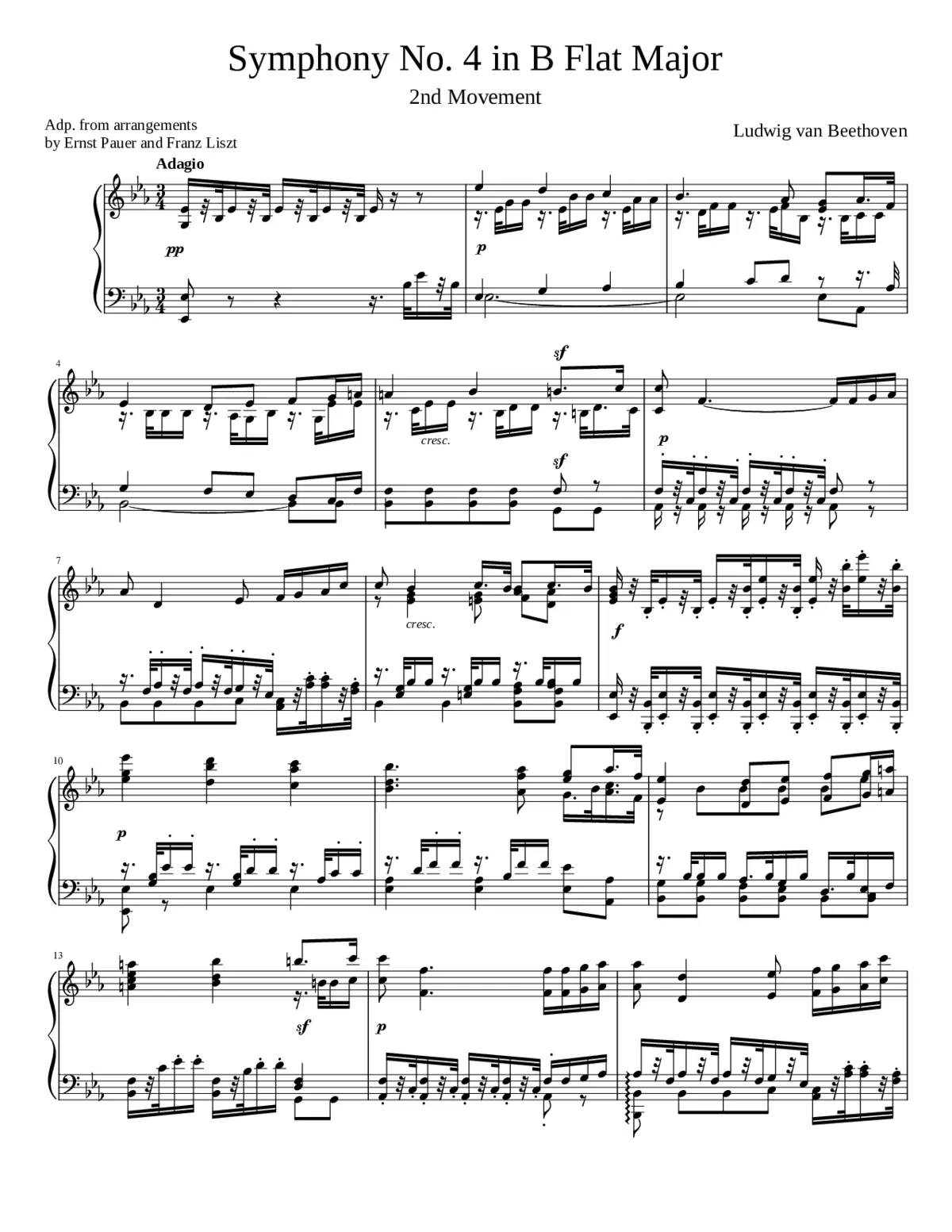 Symphony No.4 Op.60 - Page 1