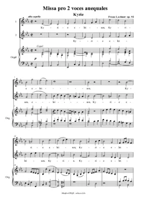 Missa a 2 voces aequales